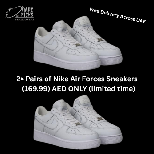 2× Pairs of Nike Air Force 1 – White