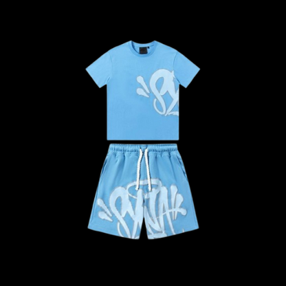 Blue Syna Set – Shorts & T-Shirt